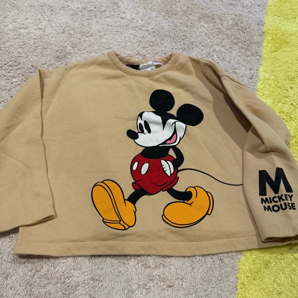 Mickey Mouse Disney Sweatshirt Zara sz 3-4